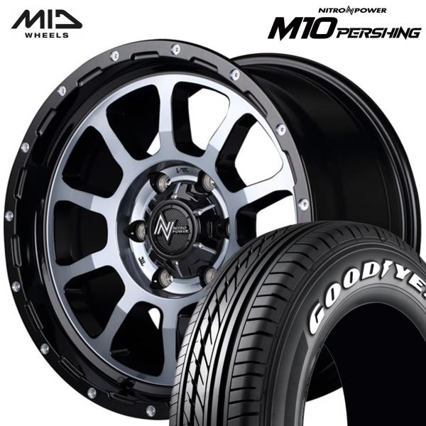 ★数量限定★MIDM10 PERSHING(パーシング) 17x6.5 ＋38 6H/139.7 ブラック/DC+マシニング/ブラッククリアx4本 ※ナスカープラス 215/60R17