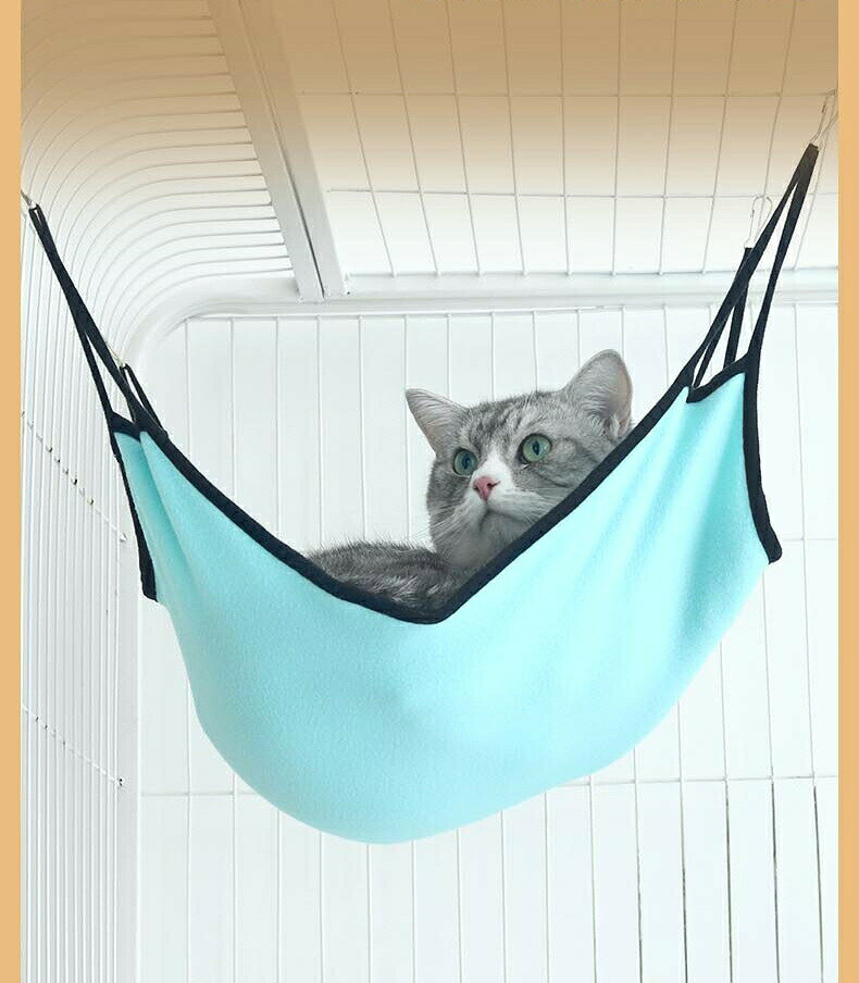 ペット用ベッド ハンモック 猫 ねこ ペット 寝床 寝具 吊り下げ 吊り型 フック付き...