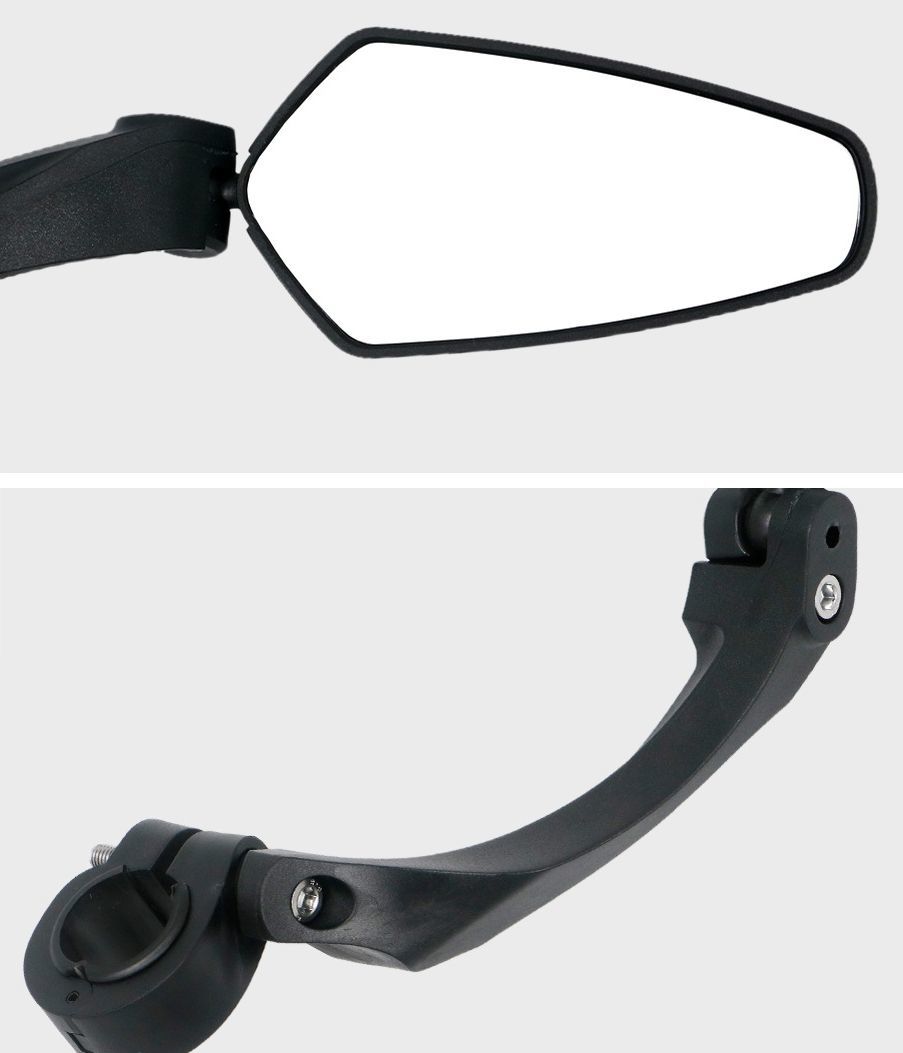 自転車用バックミラー単品 左 右 バーエンドミラー サイクルミラー 360度回転 180...