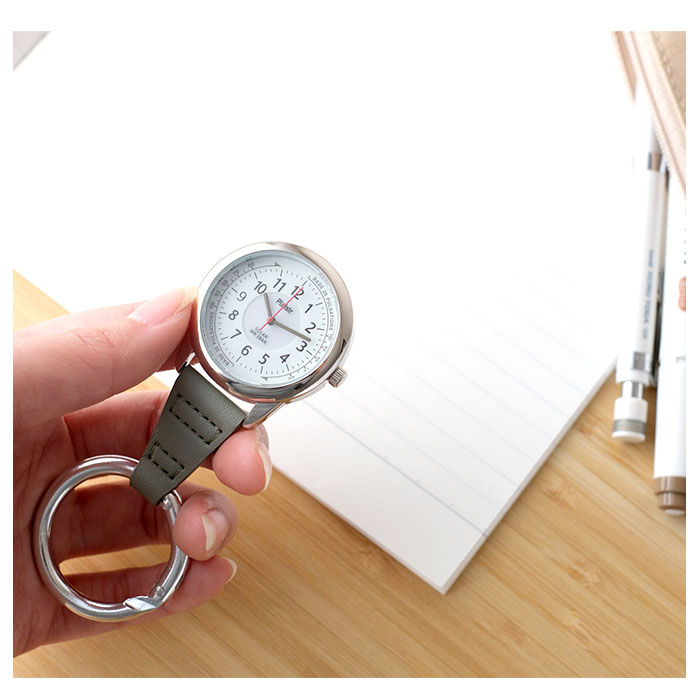 plaisir 時計 楽天 3気圧防水 カラビナウォッチ ナースウォッチ ソーラー 懐中時計 蓄光ダイヤル仕様 プレジール TSS-902 アナログ 3針 カラビナ時計 キーホルダー ウオッチ ウォッチ シンプル おしゃれ 社会人 メンズ 子供 3