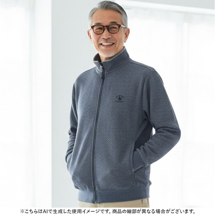 ジャケット メンズ 楽天 上着 アウター サンタバーバラ ニットジャケット SANTA BARBARA ブルゾン ジャンパー ジップアップ ゴルフウェア シニア おしゃれ 男性 紳士 スポーツ カジュアル シンプル 父の日 ギフト 贈り物 moccasin-10383555 BACKYARD FAMILY インテリアタウン サンプル画像3