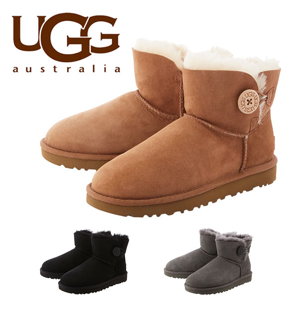 ムートンブーツ UGG Australia アグ オーストラリア 楽天 ミニベイリーボタン 2 ムー ...