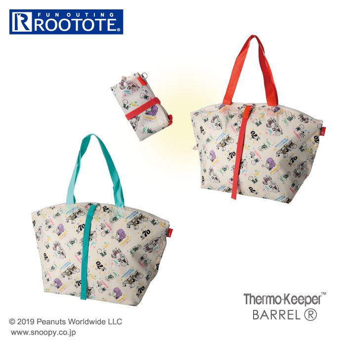 ルートート スヌーピー 楽天 行楽 エコバッグ おしゃれ サーモキーパー レディース 保冷バッグ お ...