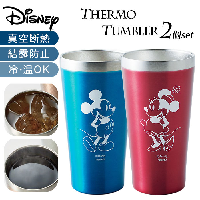 タンブラー 保温 保冷 ディズニー 楽天 ステンレスタンブラー かわいい 冷たさキープ おしゃれ 2個セット Disney ミッキー ミニー TOY STORY トイストーリー エイリアン リトルグリーンメン 箱入り BOX入り ギフト プレゼント 結婚祝い 誕生日 記念日 食器