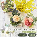 光触媒 花 楽天 ラベンダー おしゃれ フェイクグリーン 造花 フォールユーカリ ミモザ ブーケ インテリアグリーン 抗菌 防汚 空気清浄 小型 置物 ミニ ピ...