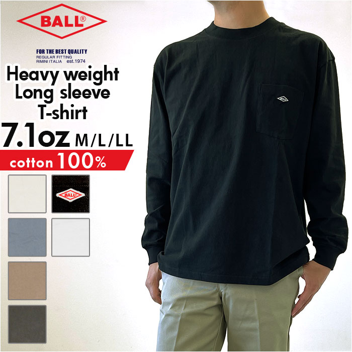 BALL Tシャツ 長袖 32380 ボール 通販 メンズ ブランド ロンT ビッグシルエット ゆったり 綿100% 大き..