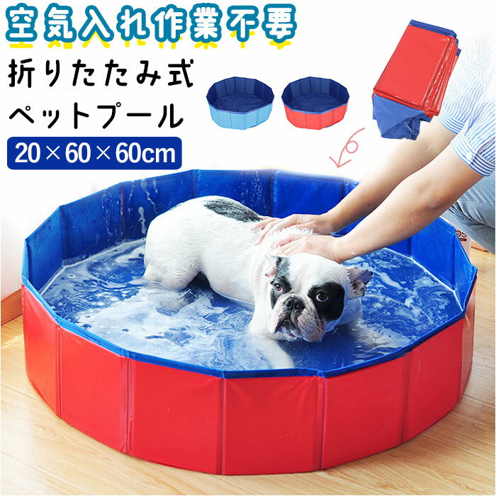 ペットプール 折りたたみ 60x20 ペット プール 折り畳み 犬 猫 楽天 ファミリープール 家庭用 ペットバス ボールプール お風呂 水遊び 子ども キッズ 犬用 猫用 持ち運び いぬ イヌ ねこ ネコ レジャー アウトドア キャンプ