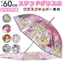 サントス santos ビニール傘 楽天 ジャンプ傘 傘 かさ 雨傘 カサ 60cm 長傘 ジャンプ式 グラスファイバー傘 ワンタッチ傘 透明傘 8本骨 ステンドグラス傘 ディズニー プリンセス レディース おしゃれ 子供 子ども キッズ