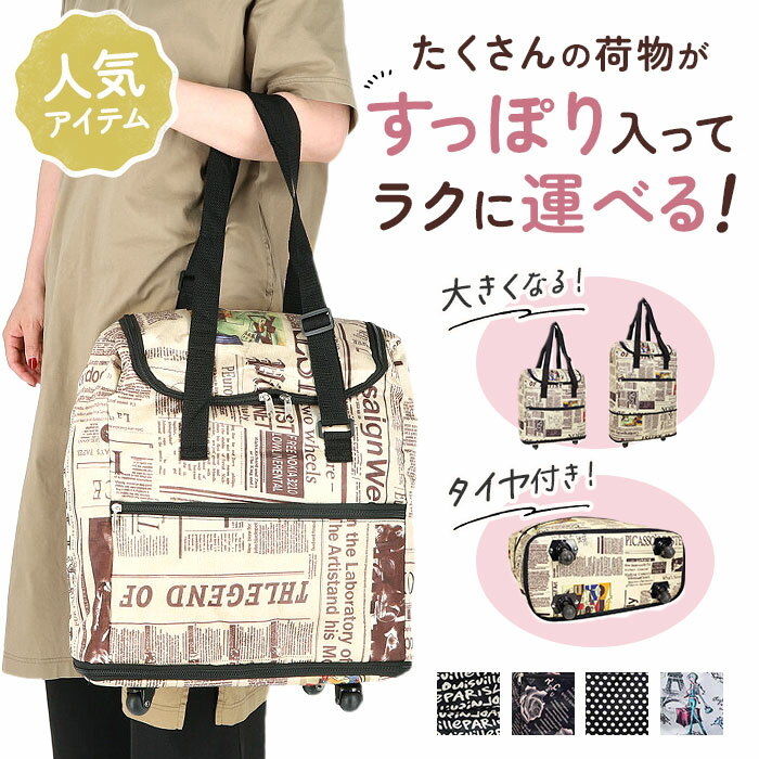 ショッピングカート 4輪 楽天 キャリーバッグ ソフト キャリーカート 買い物 お買い物カート コン ...