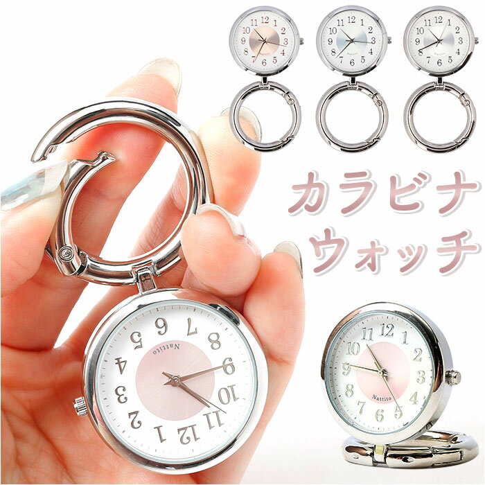 field work フィールドワーク カラビナ付き ウォッチ 楽天 キーホルダー カラナビ付き時計 アナログ時計 時計 アナログ 置ける 付ける カラナビ ス...