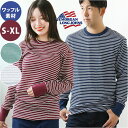 JEMORGAN パックTシャツ 楽天 ジェーイーモーガン ワッフル ロンT サーマル JC055-52S ボーダー シンプル 丸首 クルーネック 長袖 tシャツ メンズ 長袖tシャツ ワッフル生地 アメカジ カットソー トップス メンズファッション