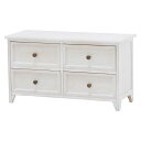 チェスト 完成品 白 楽天 2段 4杯 シャビーウッドファニチャー 引き出し MCH-5378AW 幅75cm 一人暮らし コンパクト おしゃれ シンプル ナチ...