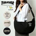 スラッシャー ショルダーバッグ THRASHER THR-304 楽天 斜めがけ ショルダーバック 斜め掛け 舟形ショルダーバッグ コットン メンズ レディース...