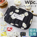wpc バッグ w110 楽天 化粧ポーチ ガジェットケース ガジェット 収納 ガジェットポーチ メイクポーチ コスメポーチ レディース 小さめ おしゃれ かわいい 小物入れ 通勤 通学 出張 キルティングガジェットポーチ 花柄 撥水 レディースバッグ