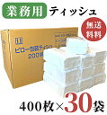 業務用 ティッシュペーパー 200組 ( 400枚 ) 30袋 / 送料無料 詰め替え用 ティシュペーパー 田子浦パルプ 高級 箱なし ソフトパック ピロー包装ティシュ ビニール包装 無地 つめかえ ティッシュ 箱買い まとめ買い 防災用備蓄 詰替用 柔らかい 花粉症 ふわふわ ホテル 飲食店