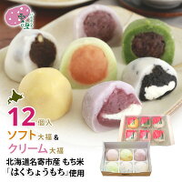 【送料無料】なめらか柔らかい「はくちょうもち」使用ソフト大福6個入白、塩豆、よもぎ、赤、かぼちゃ、ごま、(各90g)