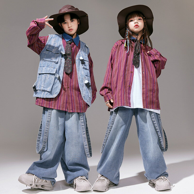 キッズ ダンス衣装 セットアップ 韓国 子供服 ヒップホップ ジャケット シャツ 長袖 カーゴパンツ ヒップホップ 女の子 男の子 春 秋 冬 原宿 レッスン ジャズダンス