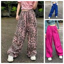 ヒョウ柄 3色 レディ ZUMBAウェア カーゴパンツ ハイウエスト ストリートダンサー ヒップホップジャズダンス服 大人 レディース パンツ おしゃれ JAZZ HIPHOP 韓国 スポーツ風 ステージ服 レッスン着 練習服 団体演出 ズボン