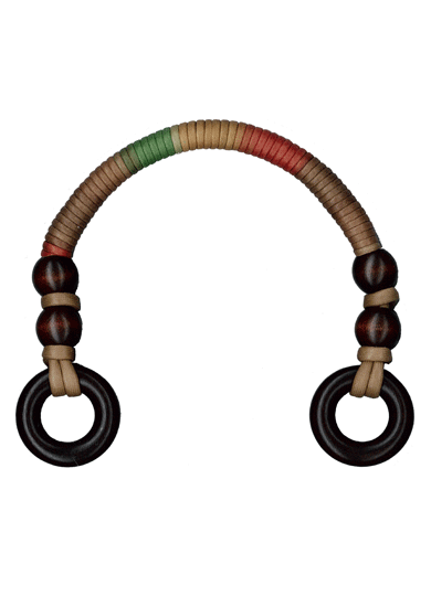 持ち手　BM-3851 イナズマ　ロー引き持ち手　手さげタイプ【持ち手　革　テープ　チェーン　ショルダー　バンブー　カバー　木　修理　交換用　付け替え　芯　】【ネコポス便対応】