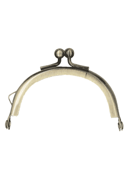 型紙付!BK-672AG 口金 カン付き アンティーク【口金 がま口 修理 交換用 付け替え ポイントアップ対象商品 ネコポス便対応】