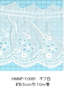 ポイント還元5倍対象商品 綿タックレース HMMF-10062 10M単位【フリル レース テープ タック ポーチ バッグ 花柄 ギンガムチェック ネコポス便対応】