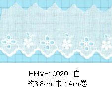 ポイント還元5倍対象商品 綿レース HMM-10020 14M単位【フリル レース テープ タック ポーチ バッグ 花柄 ギンガムチェック ネコポス便対応】