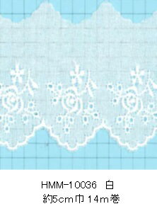 ポイント還元5倍対象商品 綿レース HMM-10036 14M単位【フリル レース テープ タック ポーチ バッグ 花柄 ギンガムチェック ネコポス便対応】