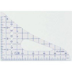 クロバー　方眼三角縮尺　1/4【洋裁