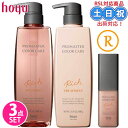 ホーユー プロマスター カラーケア リッチ シャンプー トリートメント 600mL/600g + アウトバストリートメント モイスト 80mL セット ヘアオイル 髪 オイル パサつき 補修 女性 プレゼント サロン専売品サロン専売品