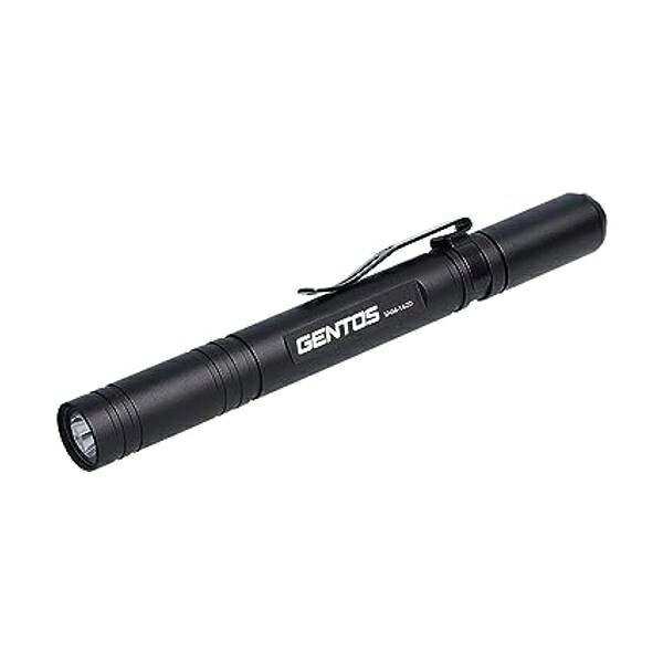 ジェントス 懐中電灯 小型 LED ペンライト 単4電池式 200ルーメン SNMシリーズ SNM-142D ブラック