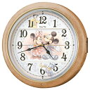 SEIKO セイコー 掛け時計 からくり時計 Disney Time(ディズニータイム)ミッキー&フレンズ FW561A 薄茶マーブル模様 アナログ 電波時計