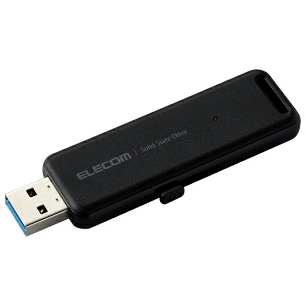 ELECOM エレコム 外付けポータブルSSD 500GB USB-A接続 PS5/PS4、録画対応 ESD-EMB0500GBK ブラック