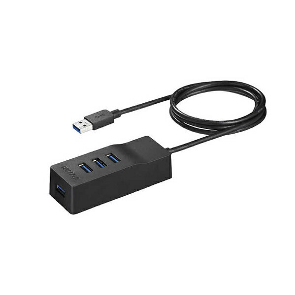 BUFFALO バッファロー USB3.0 上挿し 4ポート セルフパワーハブ マグネット付 BSH4A310U3BK ブラック