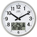 芳国産業 YW9187 LANDEX 掛け時計 インフォライフ LANDEX シルバー YW9187SV 電波自動受信機能有