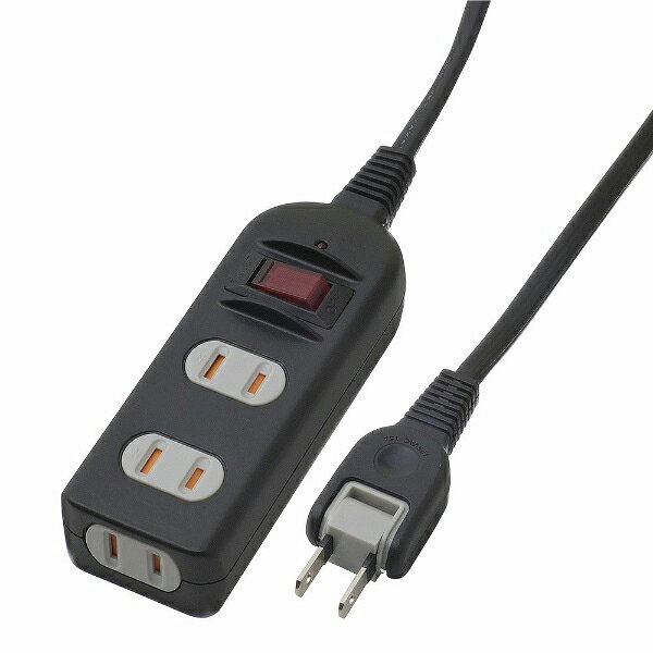 Rakuten - ヤザワ Y02BKNS312BK ノイズフィルター集中SW付タップ ブラック Y02BKNS312BK ［2m /3個口 /スイッチ付き（一括）］