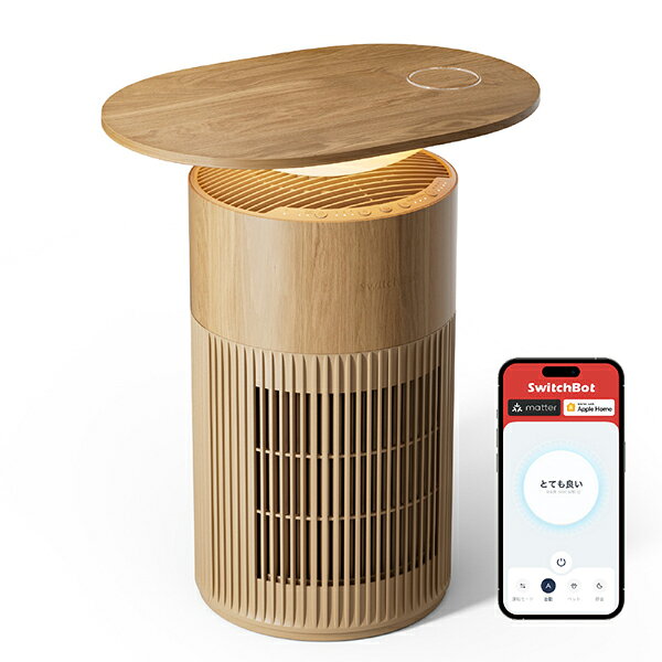 スイッチボット 空気清浄機Table Switch Bot ナチュラルウッド 適用畳数：25畳