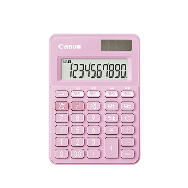 CANON LS100WTSP W税ミニミニ電卓 Strawberry Pink LS-100WT-SP ［10桁 /W税率対応］
