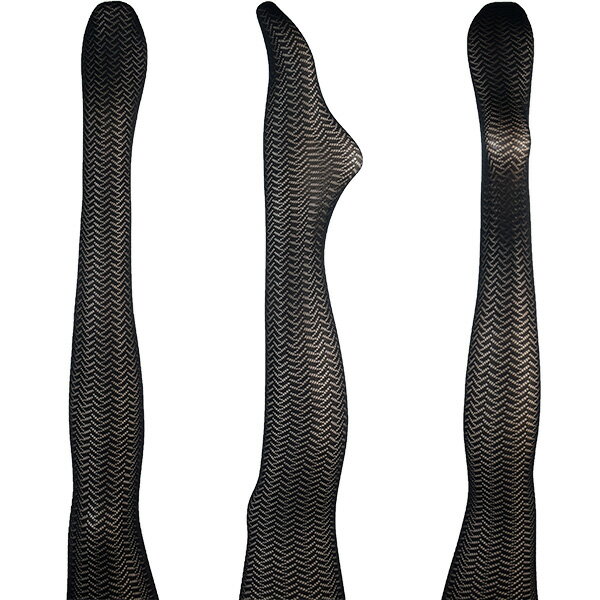 2023/24秋冬 イタリア インポート ブランド 柄タイツ BC DONNA MARVEL ヘリンボーン柄タイツ　黒