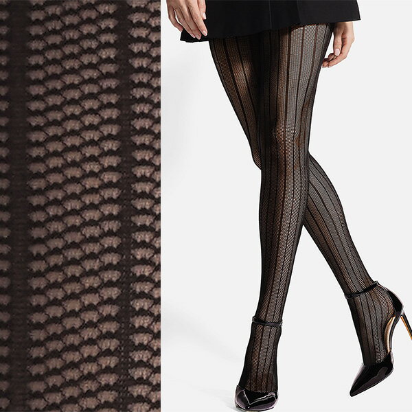 NEW・新作 イタリア インポート ブランド 柄タイツ BC DONNA AGATA マイクロネットストライプ柄網タイ..