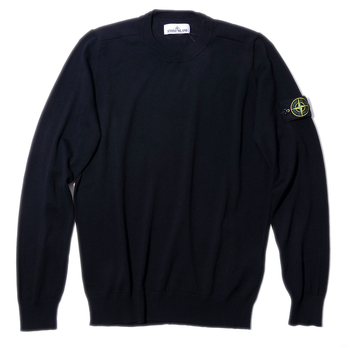 ストーンアイランド クルーネックニット 510C4 V0029 ブラック STONE ISLAND メンズ