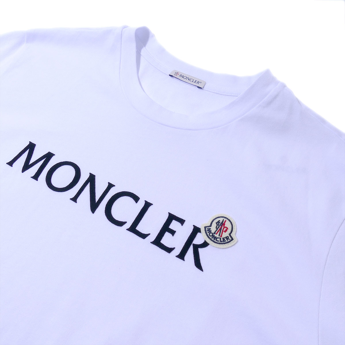 2024SS NEWモンクレール Tシャツ 8C00057 001ホワイト MONCLER メンズ 半袖 2024年春夏