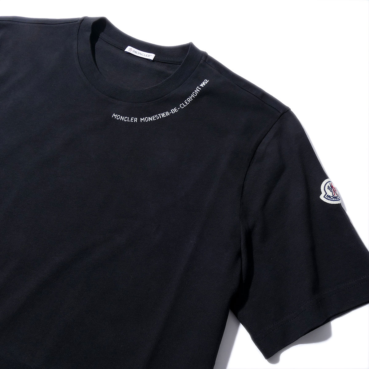 2024SS NEWモンクレール Tシャツ 8C00044 999ブラック MONCLER メンズ 半袖 2024年春夏