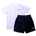 EA7 セットアップ Tシャツ&ショーツセット 8NPV03 21BA ホワイトブラック エンポリオ アルマーニ メンズ 上下 おしゃれ 半袖 ウエア 大きいサ...
