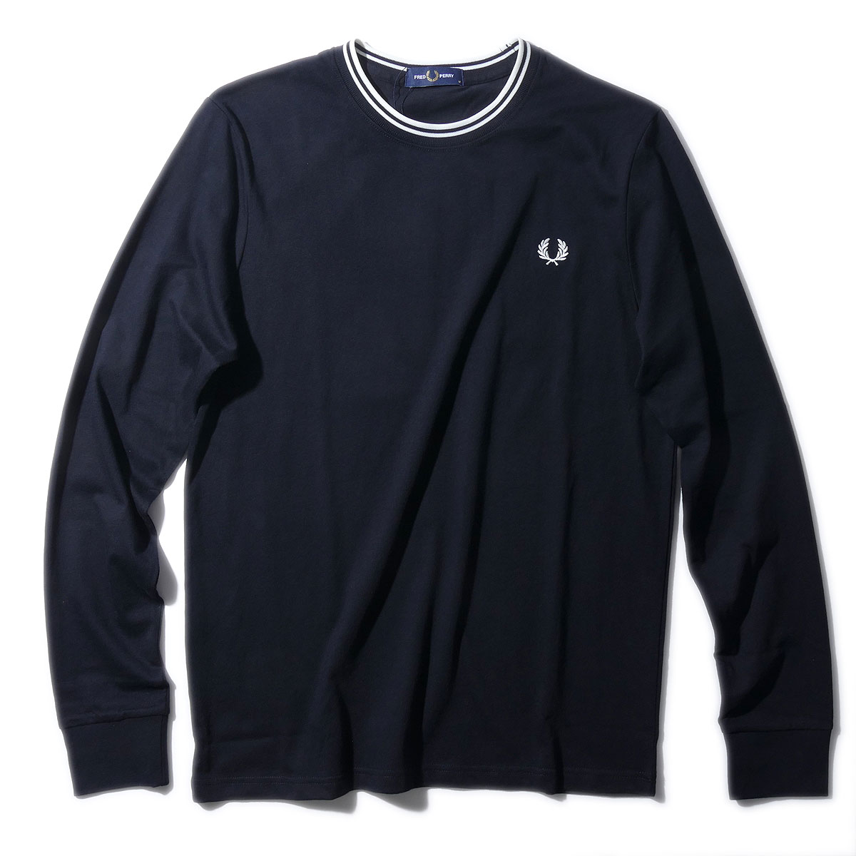 フレッドペリー Tシャツ メンズ 2024SS フレッドペリー ロングスリーブTシャツ M9602 102ブラック FRED PERRY メンズ 長袖 ロンT 2024年春夏