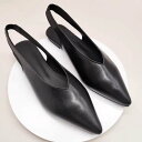 【2000円OFF クーポン配布中】パンプス バックストラップ ローヒール ポインテッドトゥ とんがり バブーシュ 19.5cm 20cm 20.5cm 21cm 21.5cm 22cm 22.5cm 23cm 23.5cm 24cm 24.5cm 25cm 25.5cm 26cm 26.5cm 27cm 27.5cm 大きいサイズ 小さいサイズ