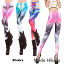 サンダー柄 レギンス ヨガパンツ ピラティス フィットネスウェア ダンスウェア レッスン着