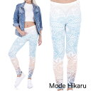 ライトブルー オレンジレギンス ヨガパンツ ピラティス フィットネスウェア ダンスウェア レッスン着(4)