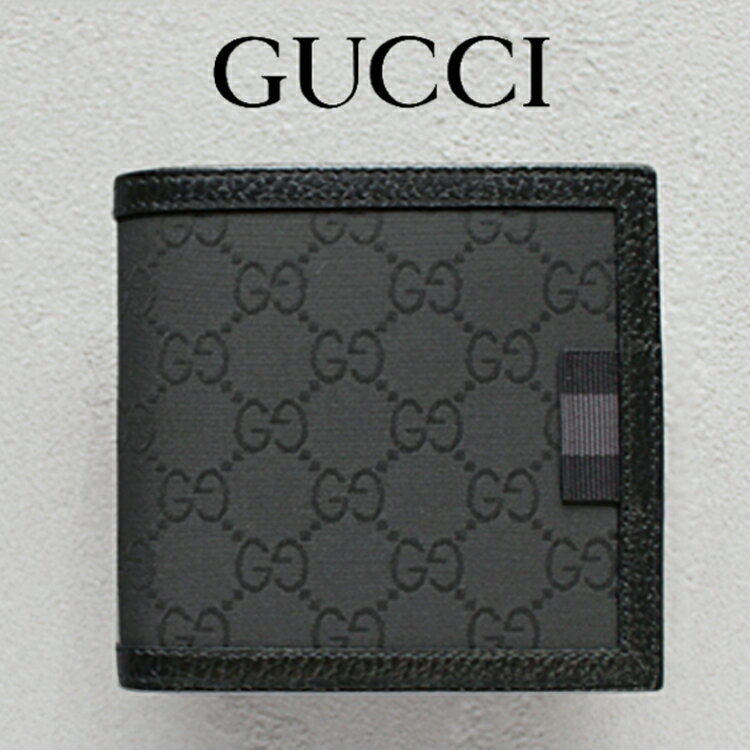 グッチ 二つ折り財布（メンズ） ＼楽天ランキング2位／GUCCI グッチ 財布 メンズ 二つ折り財布 折りたたみ財布 小銭入れ有り グッチ財布 アウトレット メンズ財布 GGナイロン ぐっち さいふ サイフ gucciメンズ ブランド財布 黒 ブラック 新品 正規品 150413