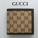 グッチ 二つ折り財布（メンズ） ＼楽天ランキング3位／GUCCI グッチ 財布 メンズ 二つ折り財布 折りたたみ財布 小銭入れ有り グッチ財布 アウトレット メンズ財布 グッチメンズ GGキャンバス ぐっち さいふ ベージュ ブラウン 新品 正規 150413 KY9LN 9903