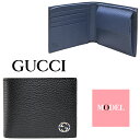 グッチ 二つ折り財布（メンズ） GUCCI グッチ 財布 メンズ 二つ折り財布 折りたたみ財布 小銭入れ有り グッチ財布 アウトレット メンズ財布 革 レザー ぐっち さいふ サイフ 黒 ブラック ブルー 青 GGマーク GGロゴ 新品 正規品 610466 CAO2N 1040